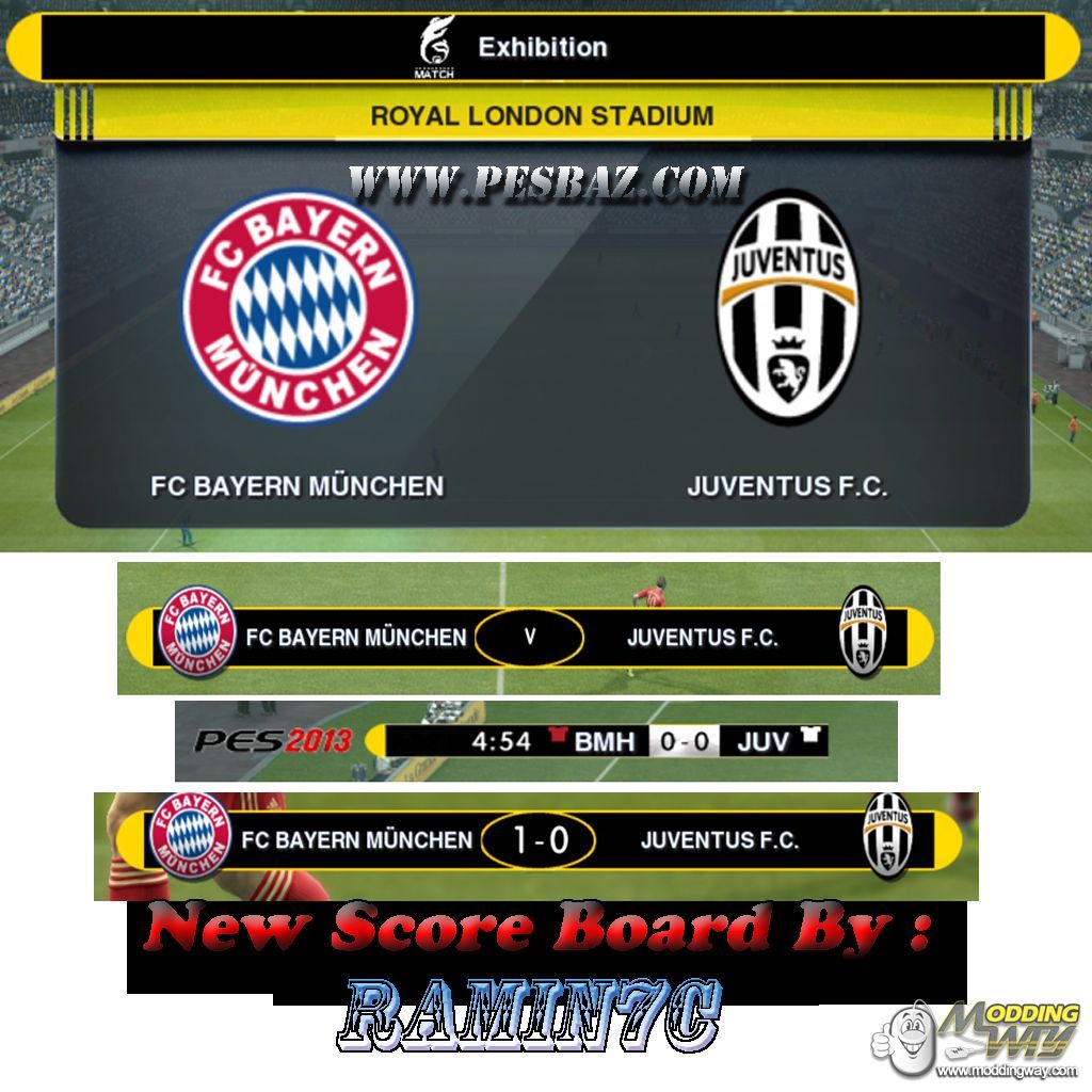 new ScoreBoard By Ramin7c ( www.Pesbaz.com ) - Pro Evolution Soccer 20131024 x 1024