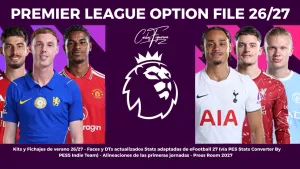 Pro Evolution Soccer 2021 Premier League 26/27 Option File Released