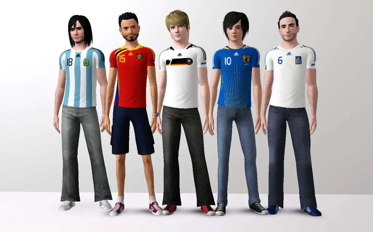 Adidas National Teams Jerseys - The Sims 3 at ModdingWay