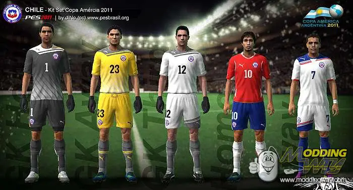 Argentina Kit Set Copa America 2011  pes2012 - Pro Evolution Soccer 2012  at ModdingWay