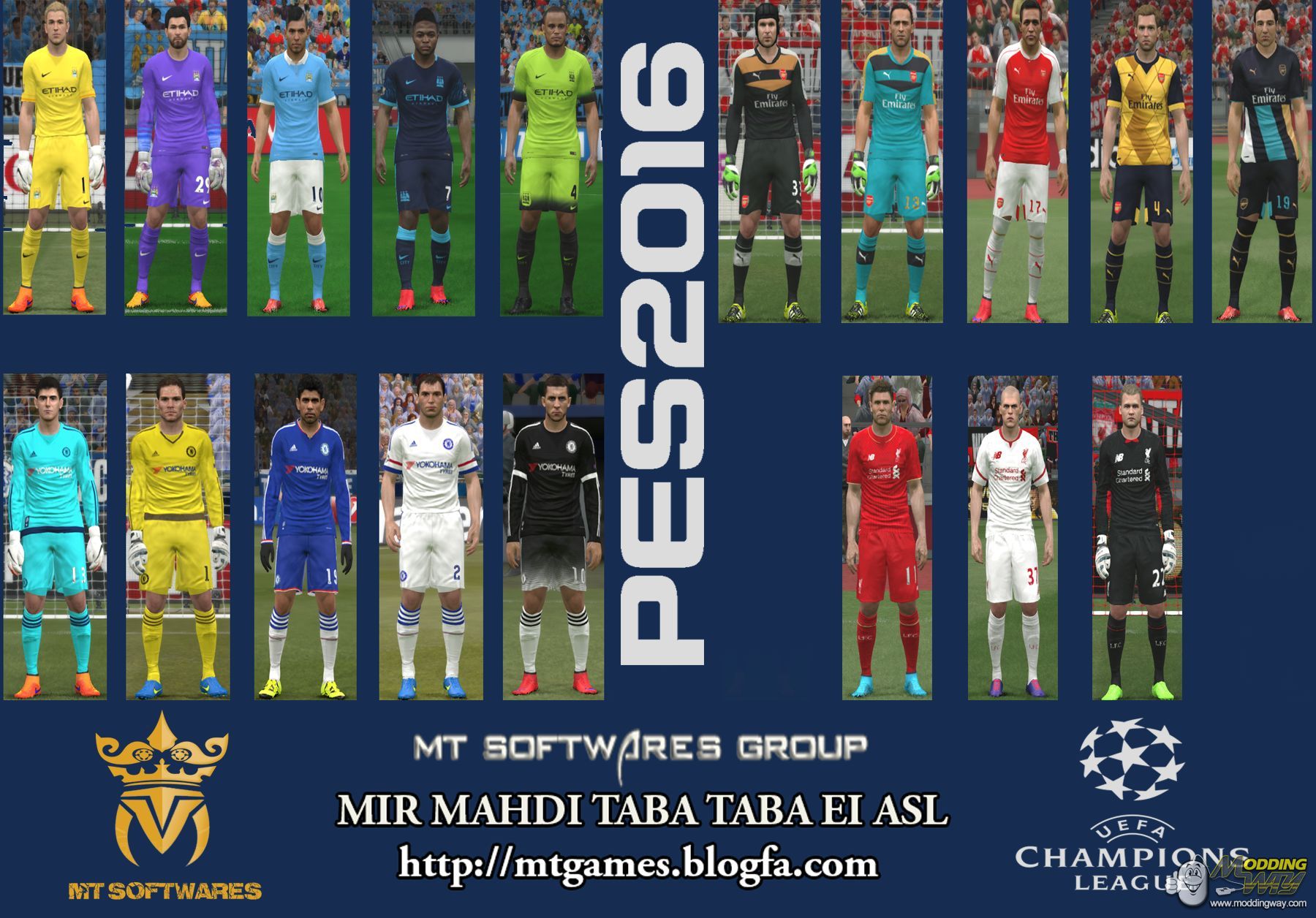 Chelsea FC Home/Away kits image - [PES-16] Megaforce teams Add-On mod for Pro  Evolution Soccer 2016 - Mod DB