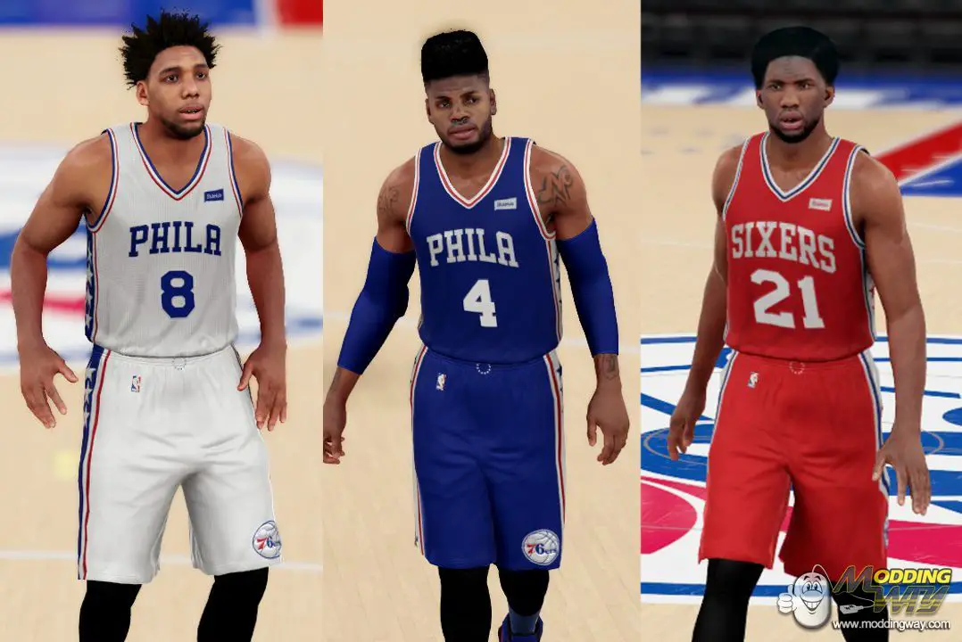 Philadelphia 76ers Jerseys - NBA 2K14 at ModdingWay