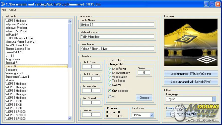 PES 2012 Color Changer Tool v1.2 - Pro Evolution Soccer 2012