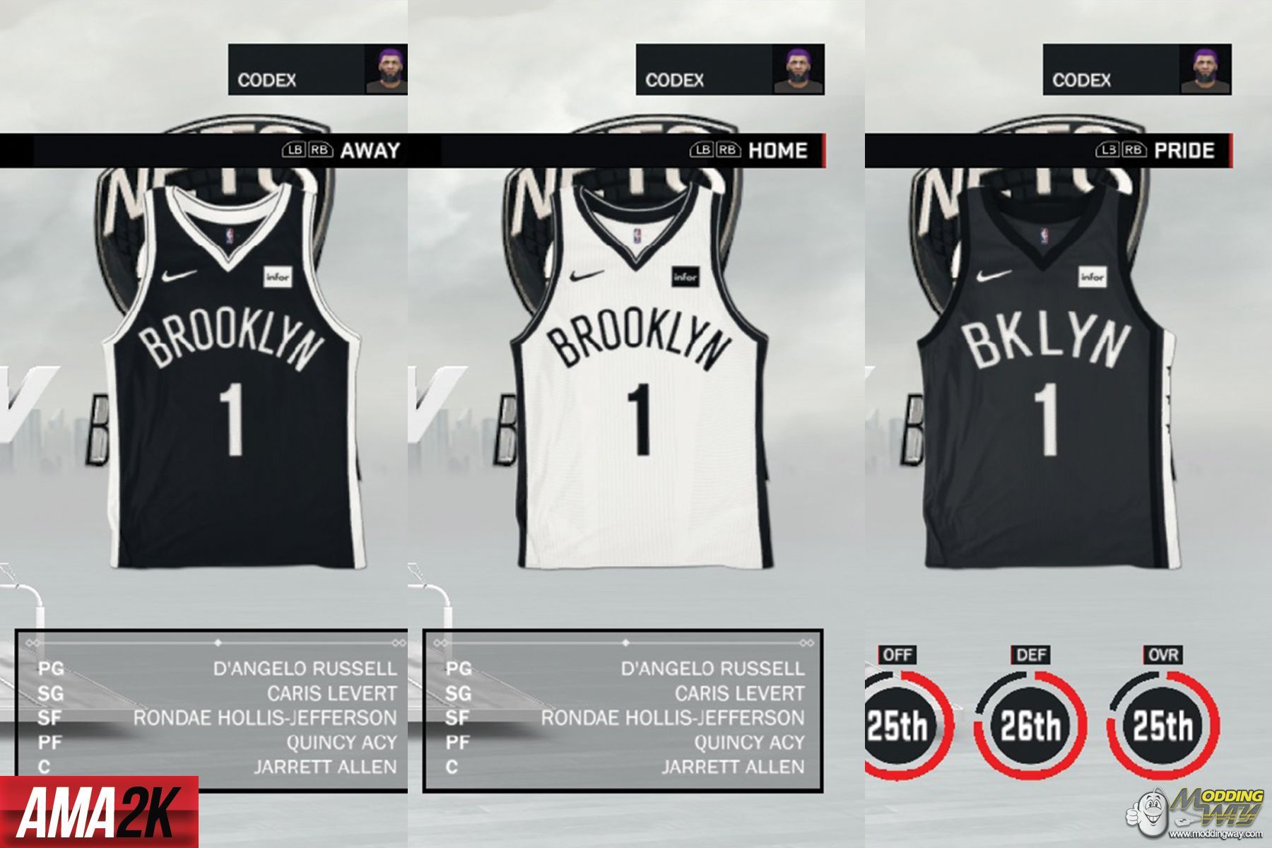 Brooklyn Nets Realistic Jersey Icons 