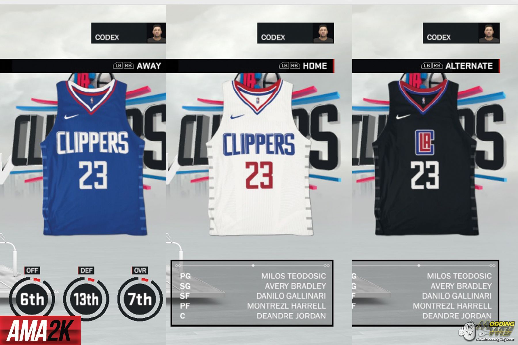 clippers jersey 2018