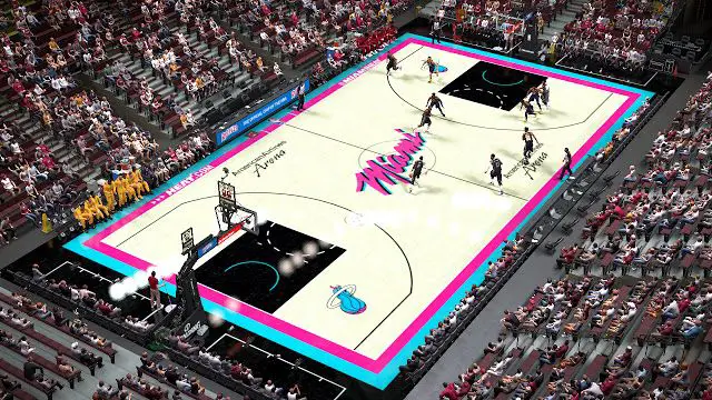 Miami Heat New Vice City Court 2018-2019 - NBA 2K19 at ModdingWay