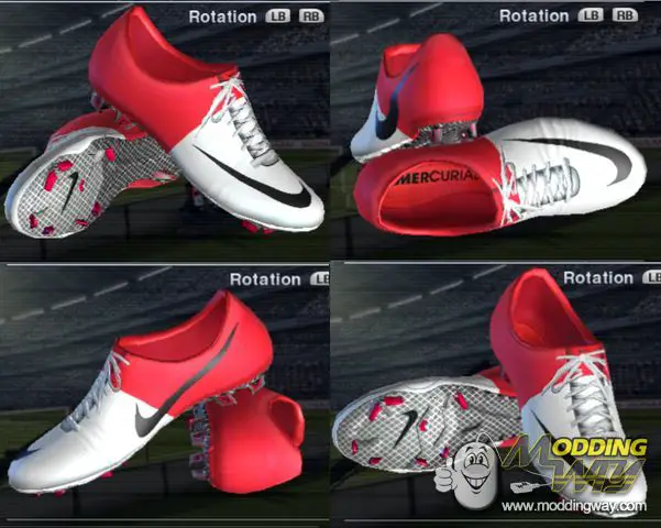 Nike Mercurial Vapor Euro 2012 White-Red Pro Soccer at ModdingWay