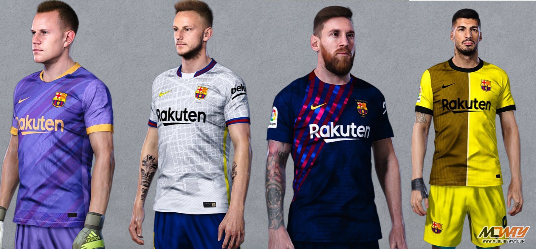 Barcelona Concept Kits Pack Pro Evolution Soccer 2020 at