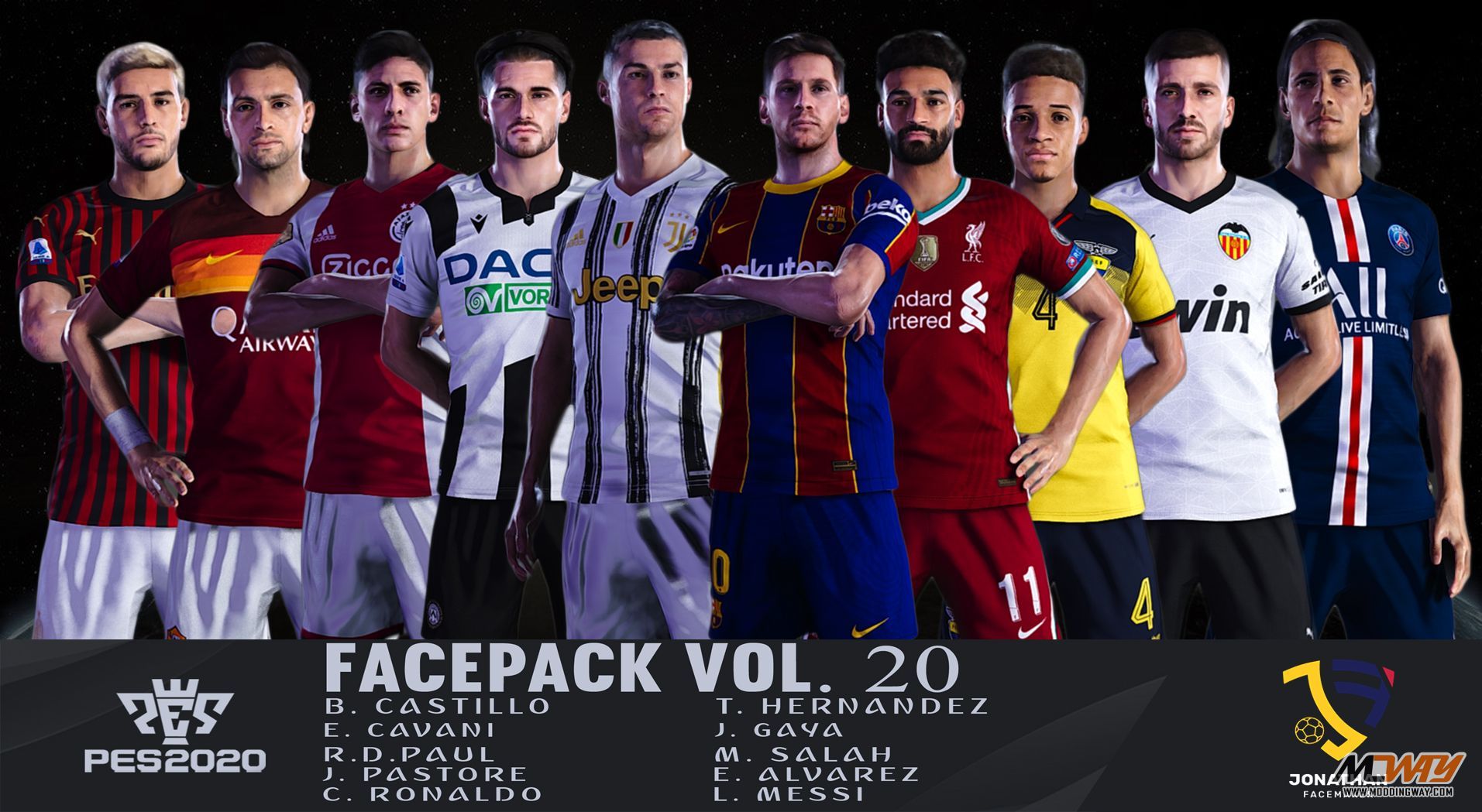 Faces Pack Vol. 20 PES 2020 Pro Evolution Soccer 2020 at