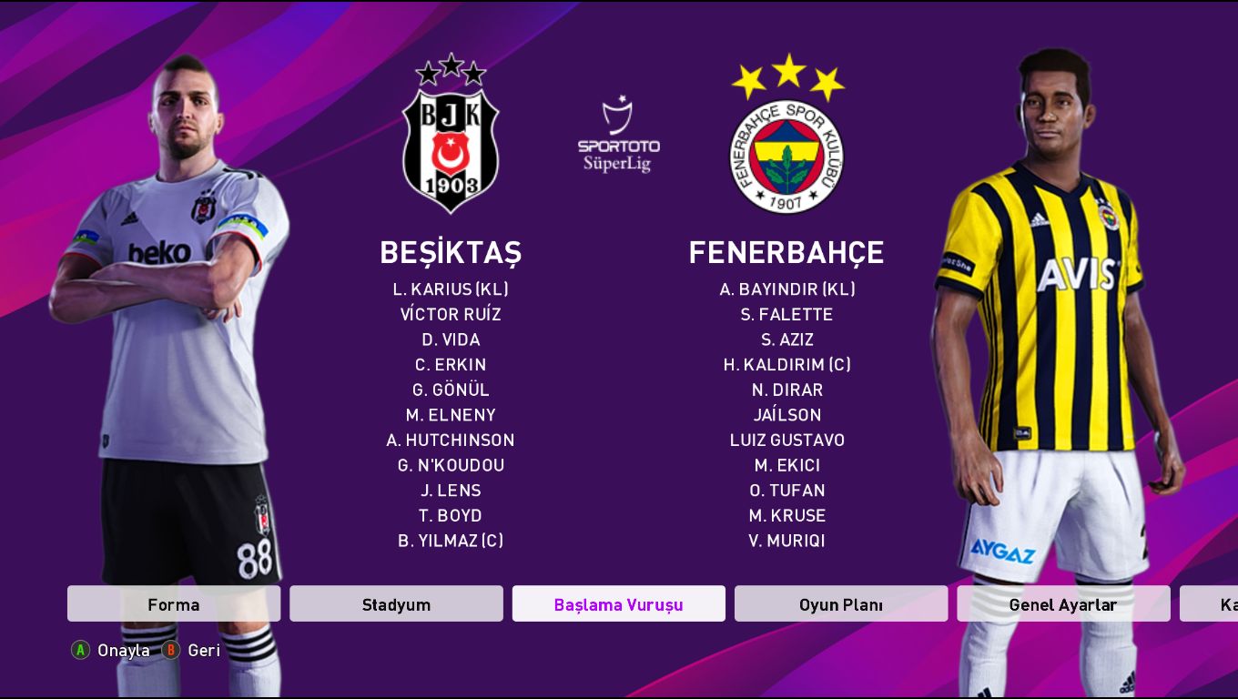 Beşiktaş&Fenerbahçe 2020-21 Kits CPK - SIDER - [PS4 ...