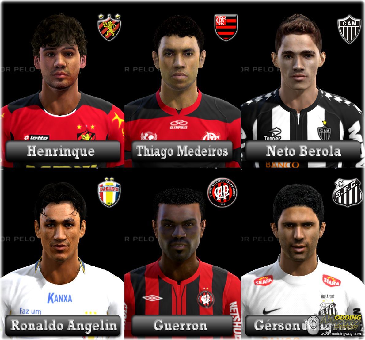 Facepack Brasileirão v3 - Pro Evolution Soccer 2013 at ModdingWay