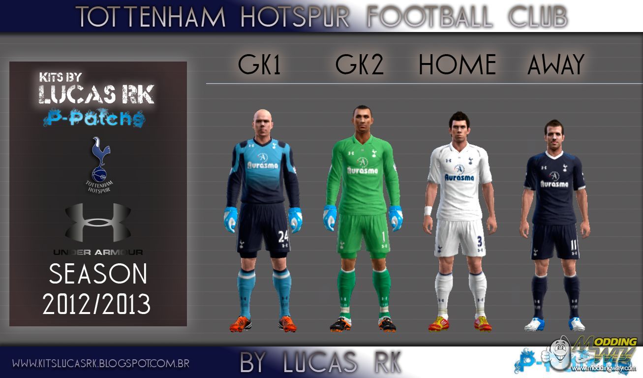 Tottenham Hotspur Home & Away Kits 12-13 - Pro Evolution Soccer 2012 at  ModdingWay