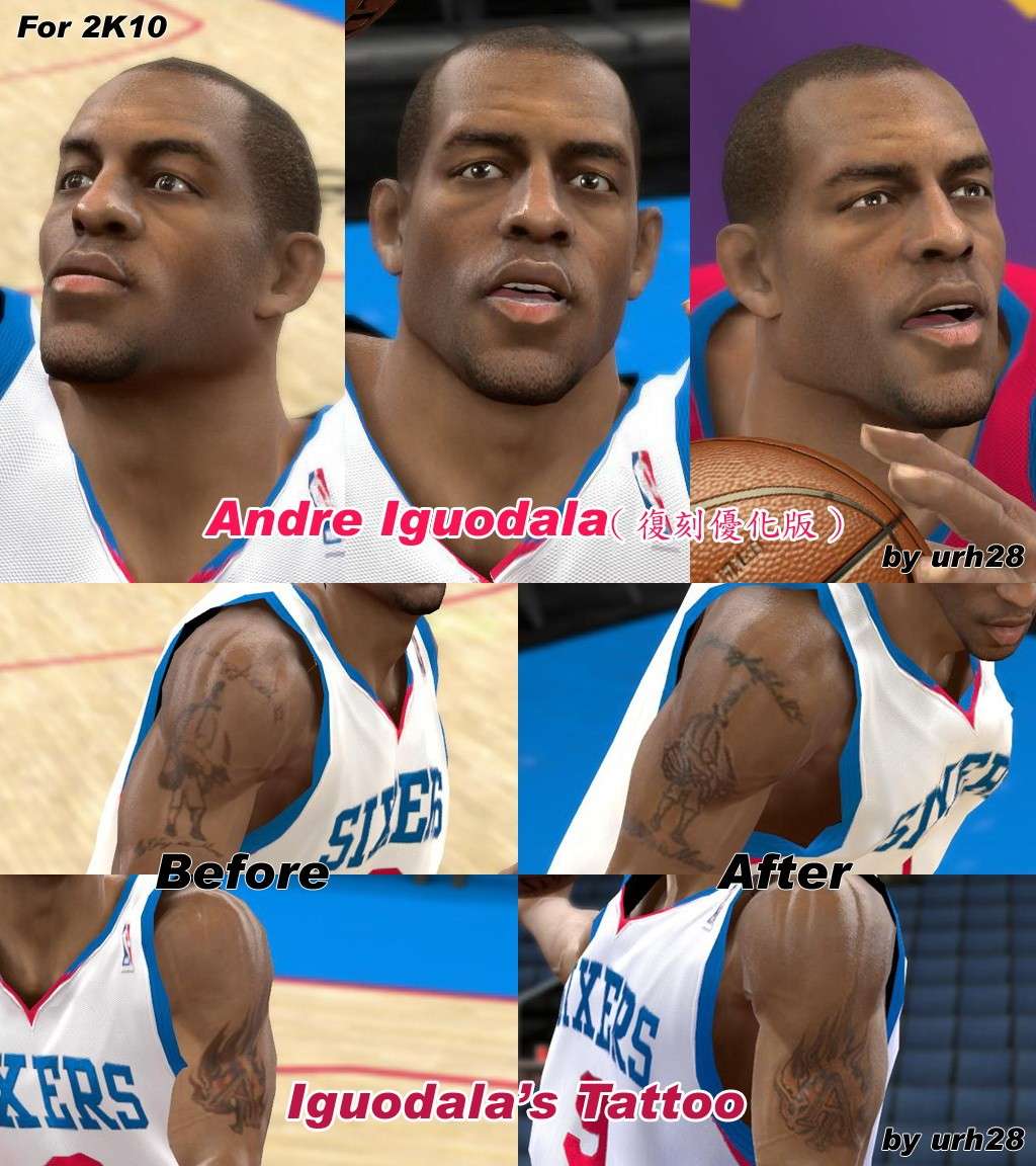 Andre Iguodala Cyber Face and Tattoo Update