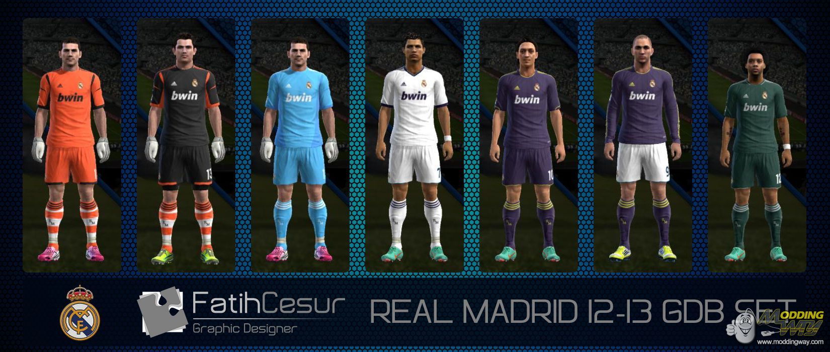 Real Madrid 1213 GDB Kit Set Pro Evolution Soccer 2013