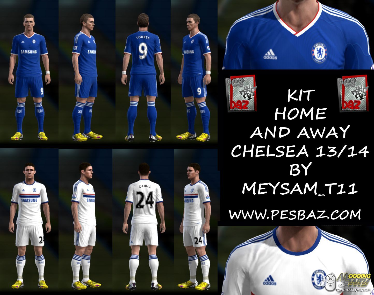 PES 2014 Chelsea Kits 2013-2014 by Footballer74123 • PESPatchs