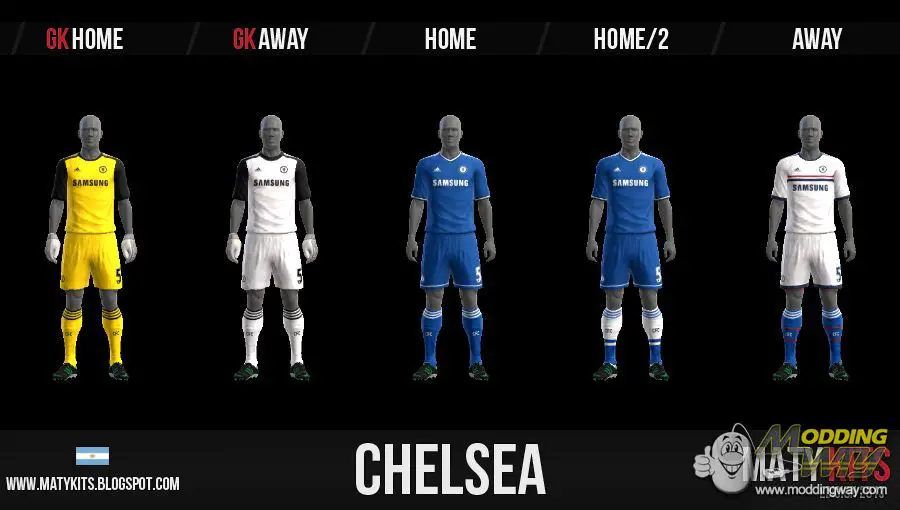 PES 2014 Chelsea Kits 2013-2014 by Footballer74123 • PESPatchs