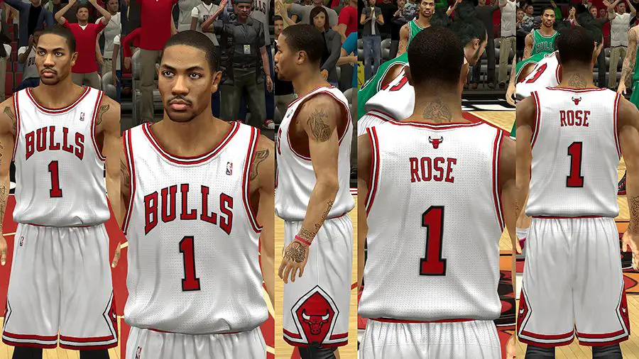 Chicago Bulls Jersey V.2 (Fixed Numbers and Names) - NBA 2K12 at ModdingWay