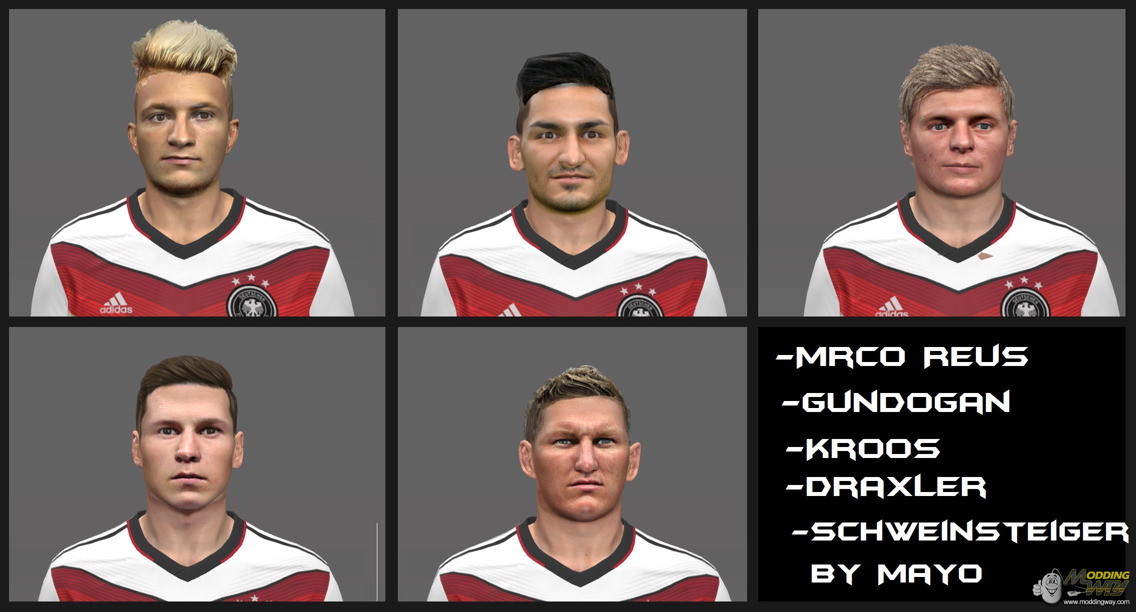 PES 2014 Germany FacePack by mayo - Pro Evolution Soccer 2014 at ModdingWay