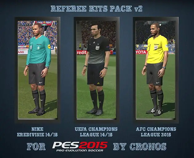 Vrijwillig NieuwZeeland microfoon Referee Kits Pack v2 - Eredivisie + UCL + ACL - Pro Evolution Soccer 2015  at ModdingWay