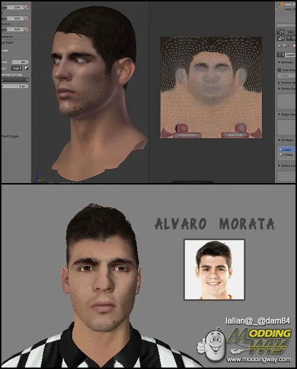 Alvaro Morata Face - FIFA 15