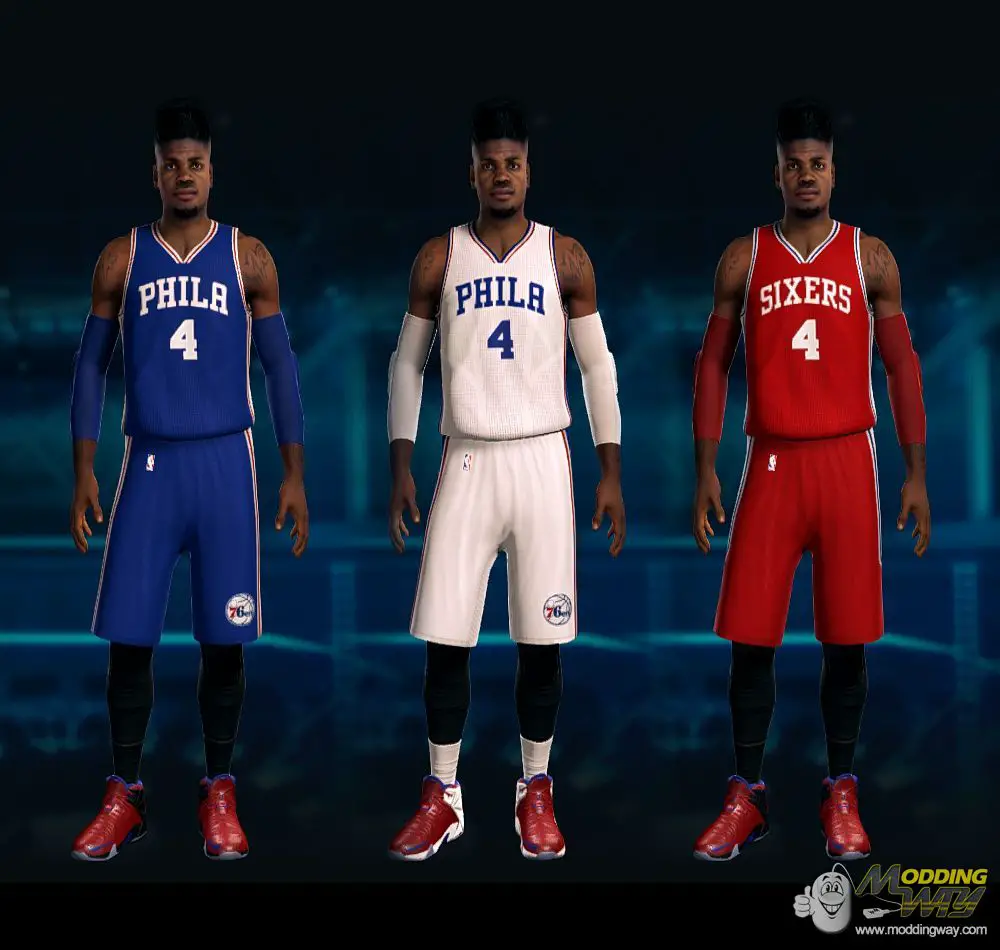 nba 2k14 philadelphia 76ers jersey