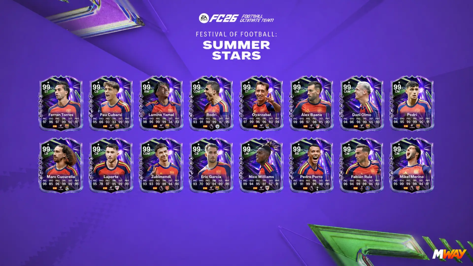 Spain Summer Star Winners In Packs