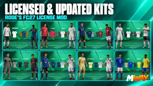 RODE FC 27 License Mod Adds 13 Licensed National Teams and 119 Real Stadium Names